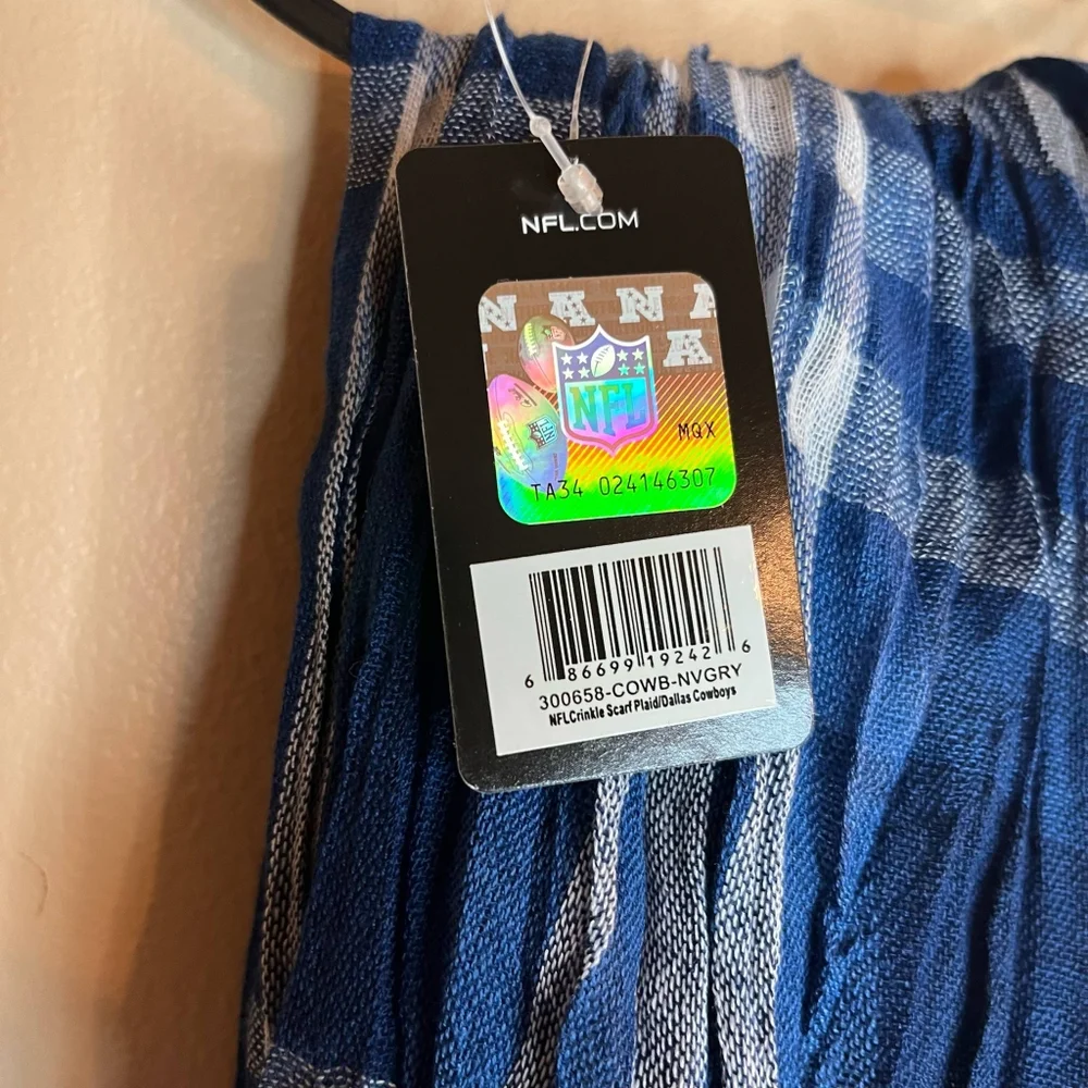 NFL Little Earth Dallas Cowboys Crinkle Scarf Plaid